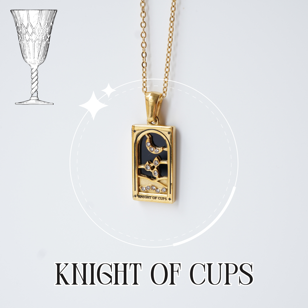 Knight of the Holy Grail 18K Golden Tarot Neck Chain