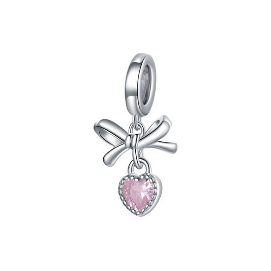 Pink bow beading丨925 silver