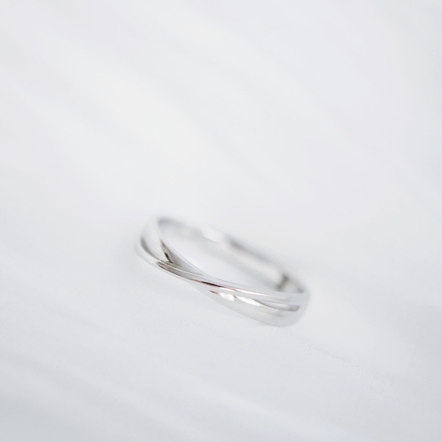 Classic X-shaped Couple Ring with 925 Silver