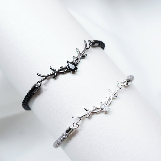 One deer has your antlers, lovers hand rope, 925 silver