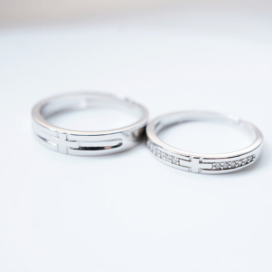 Couple's Cross Ring -925 Silver