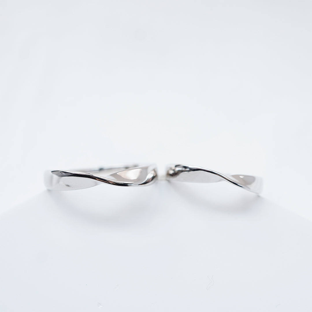 Infinite Love Twist Couple Ring 925 Silver