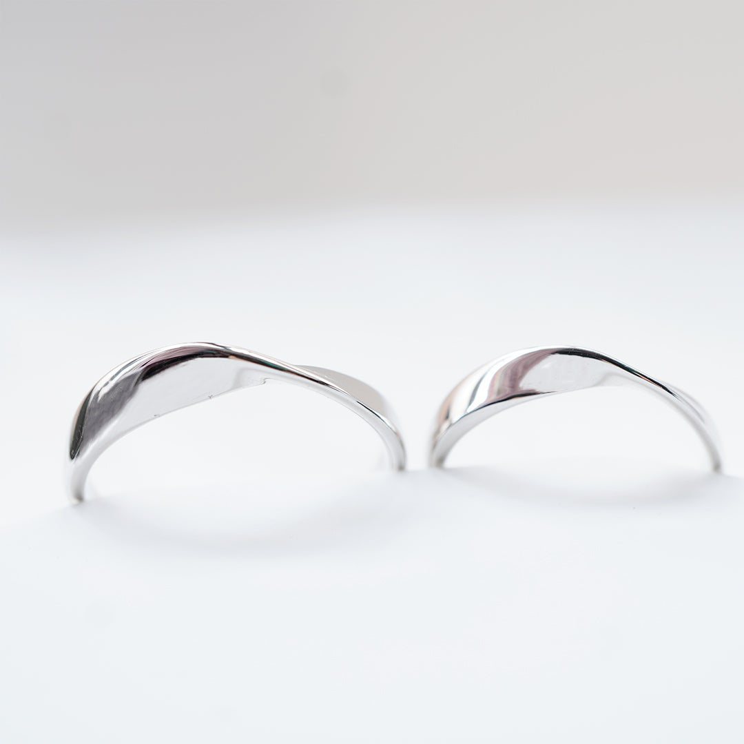 Infinite Love Twist Couple Ring 925 Silver