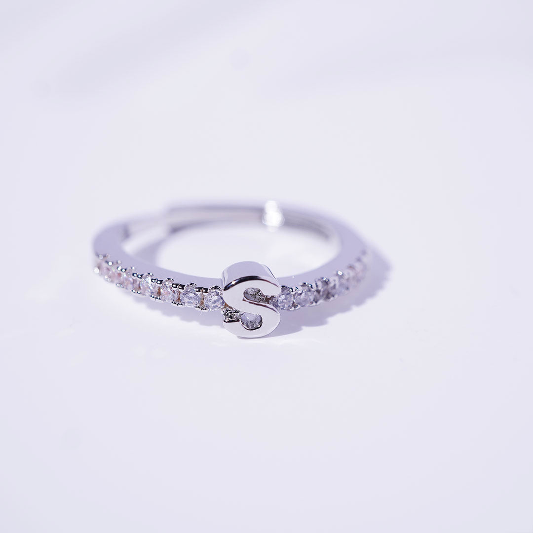 50% OFF for the 2nd one , A- Z letter rings, 925 silver