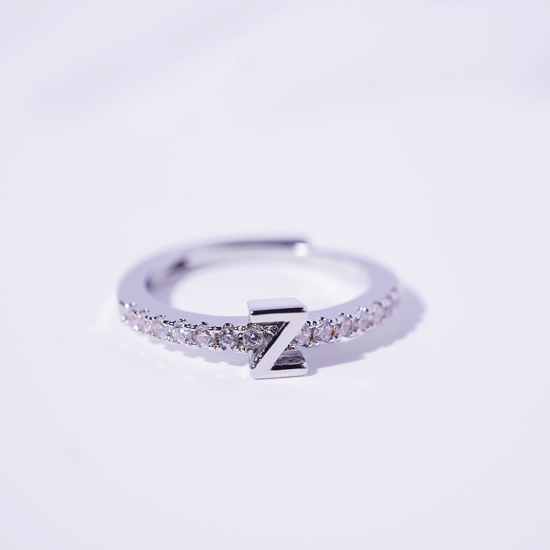 50% OFF for the 2nd one , A- Z letter rings, 925 silver